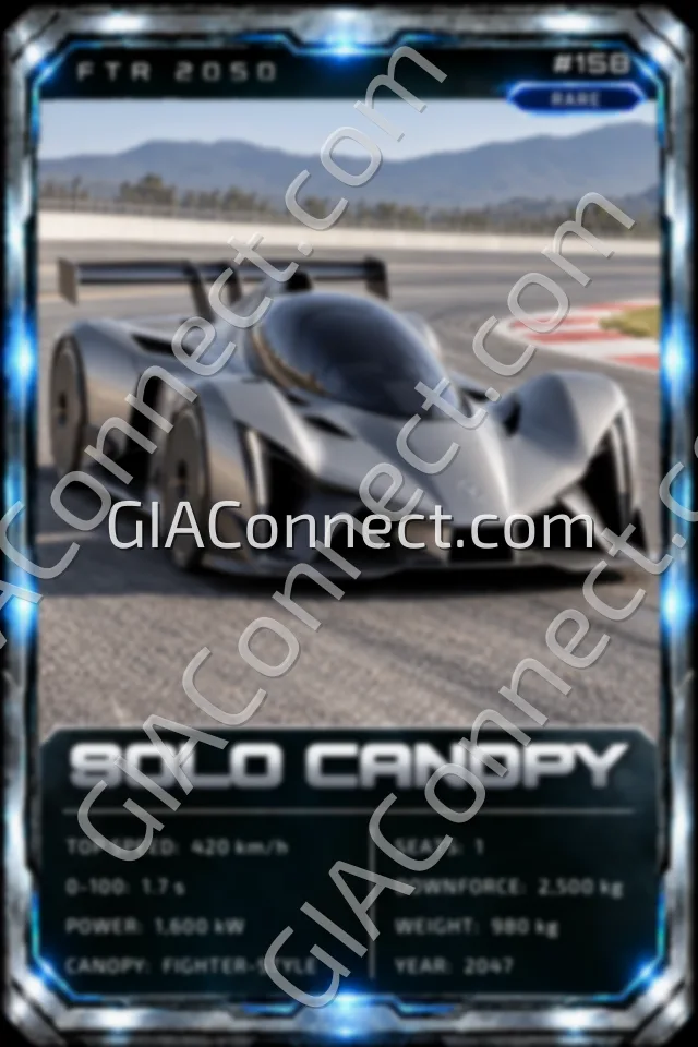 SOLO CANOPY – vehicul futurist FTR 2050, cartonaș digital de colecție