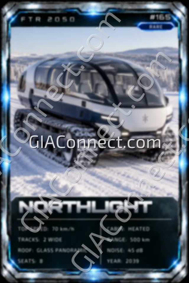 NORTHLIGHT – vehicul futurist FTR 2050, cartonaș digital de colecție