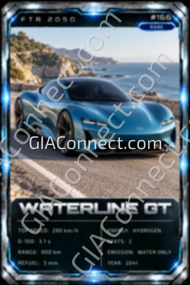 WATERLINE GT – vehicul futurist FTR 2050, cartonaș digital de colecție