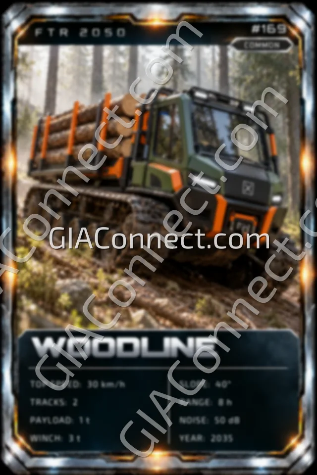 WOODLINE – vehicul futurist FTR 2050, cartonaș digital de colecție