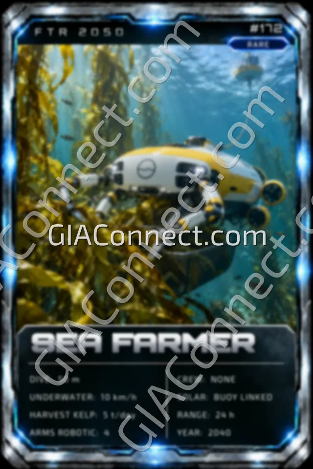 SEA FARMER – vehicul futurist FTR 2050, cartonaș digital de colecție