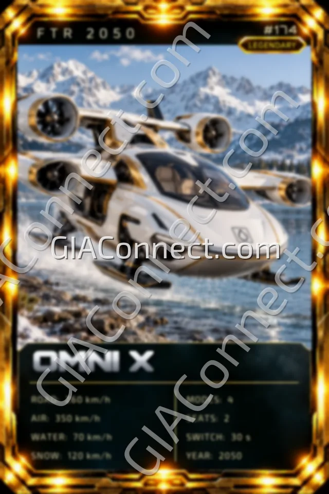 OMNI X – vehicul futurist FTR 2050, cartonaș digital de colecție