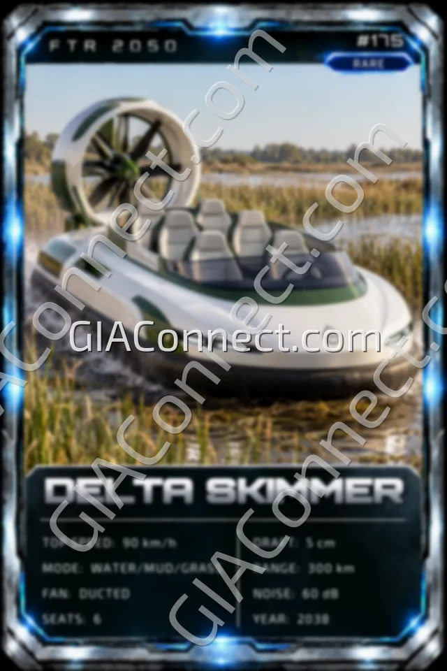 DELTA SKIMMER – vehicul futurist FTR 2050, cartonaș digital de colecție