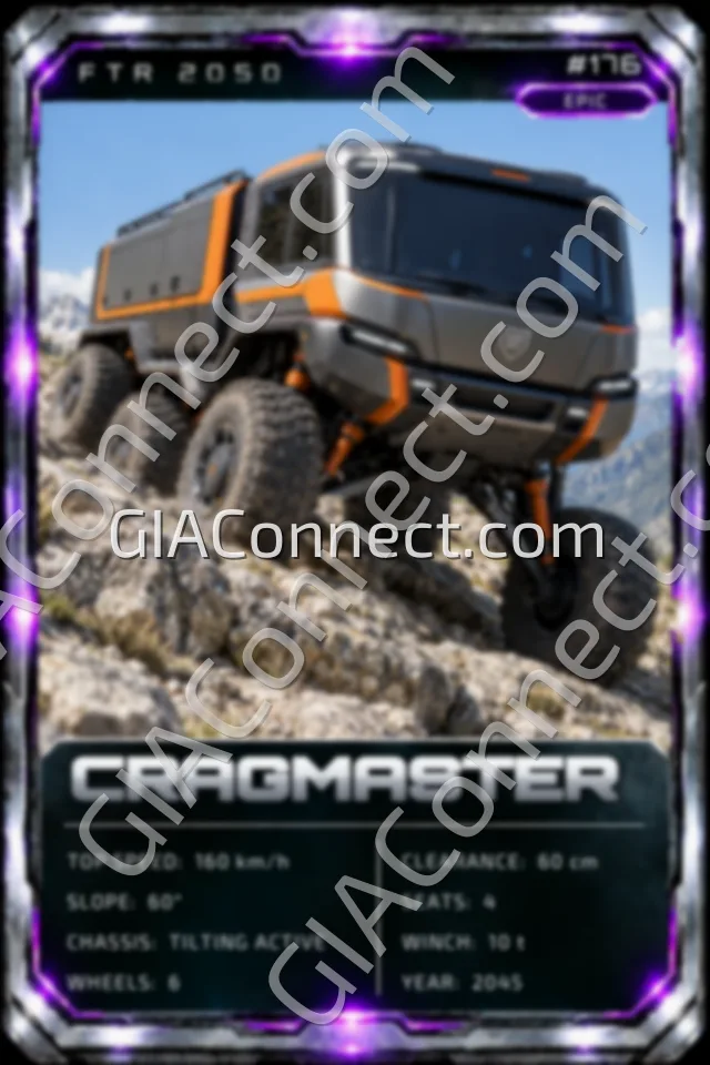 CRAGMASTER – vehicul futurist FTR 2050, cartonaș digital de colecție