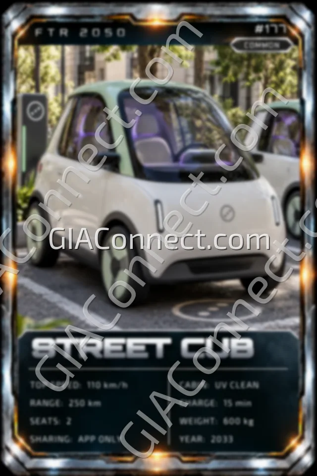 STREET CUB – vehicul futurist FTR 2050, cartonaș digital de colecție
