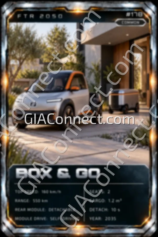 BOX & GO – vehicul futurist FTR 2050, cartonaș digital de colecție