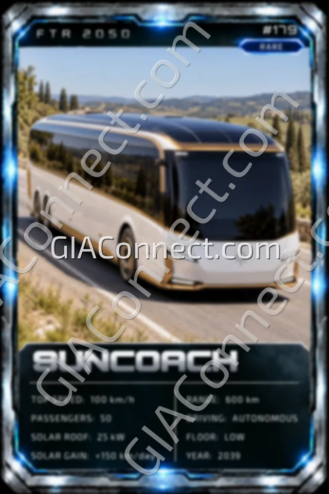 SUNCOACH – vehicul futurist FTR 2050, cartonaș digital de colecție