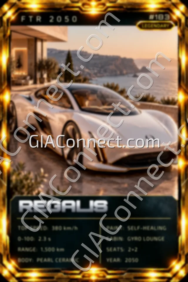 REGALIS – vehicul futurist FTR 2050, cartonaș digital de colecție