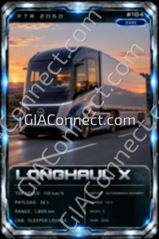LONGHAUL X – vehicul futurist FTR 2050, cartonaș digital de colecție