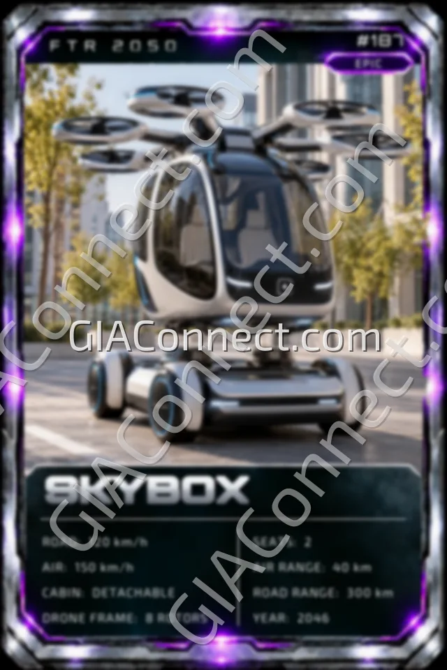 SKYBOX – vehicul futurist FTR 2050, cartonaș digital de colecție