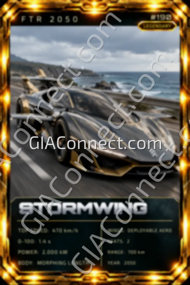 STORMWING – vehicul futurist FTR 2050, cartonaș digital de colecție