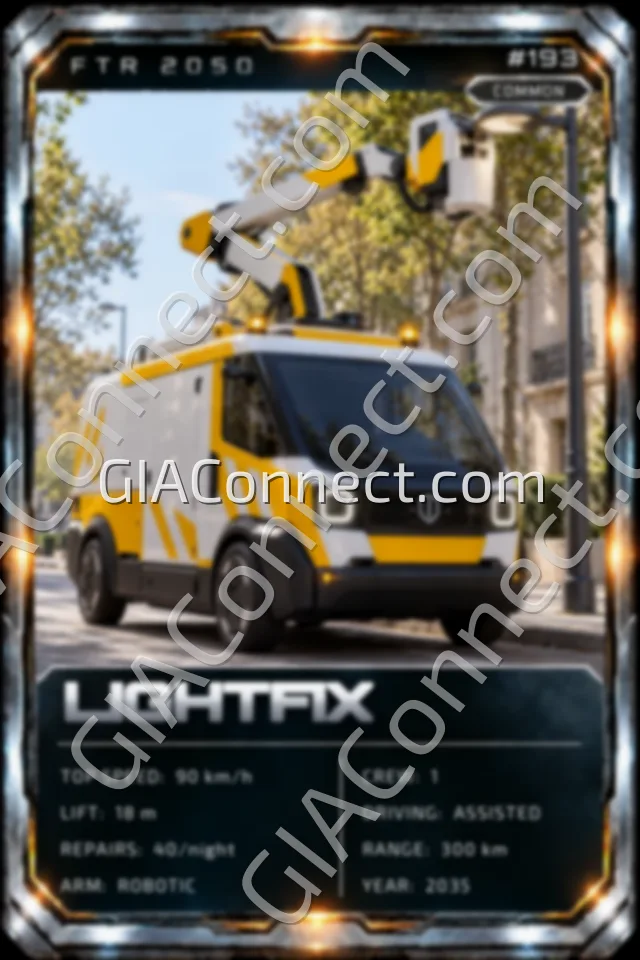 LIGHTFIX – vehicul futurist FTR 2050, cartonaș digital de colecție