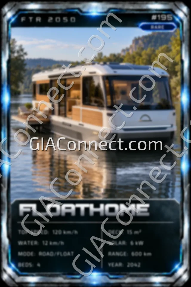FLOATHOME – vehicul futurist FTR 2050, cartonaș digital de colecție