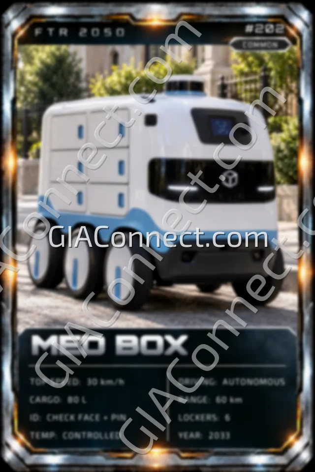 MED BOX – vehicul futurist FTR 2050, cartonaș digital de colecție
