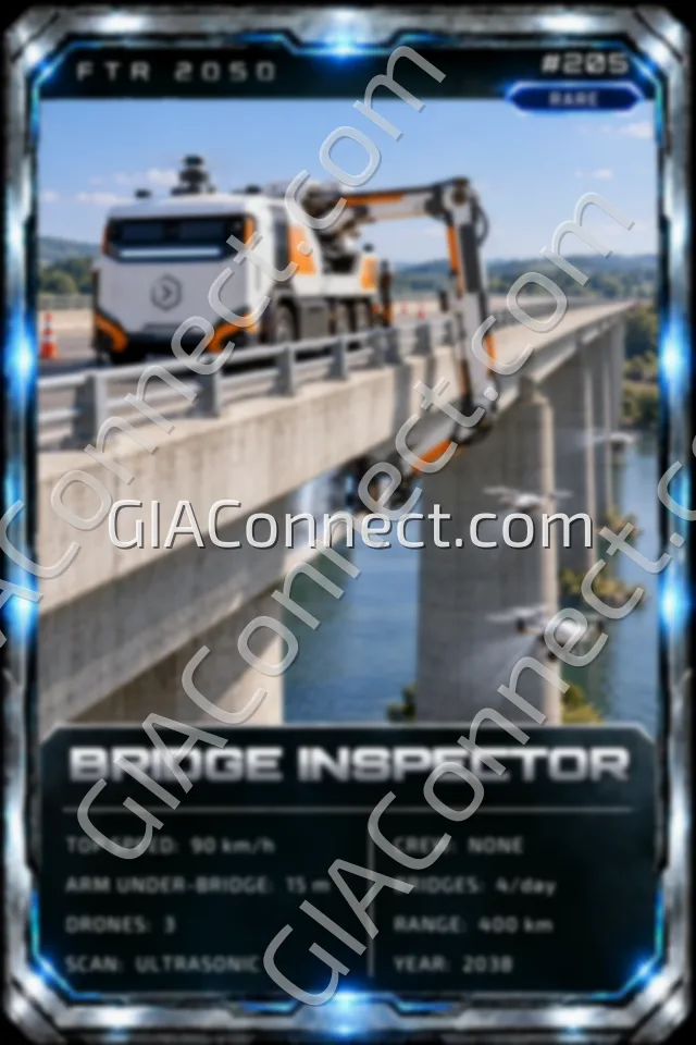 BRIDGE INSPECTOR – vehicul futurist FTR 2050, cartonaș digital de colecție