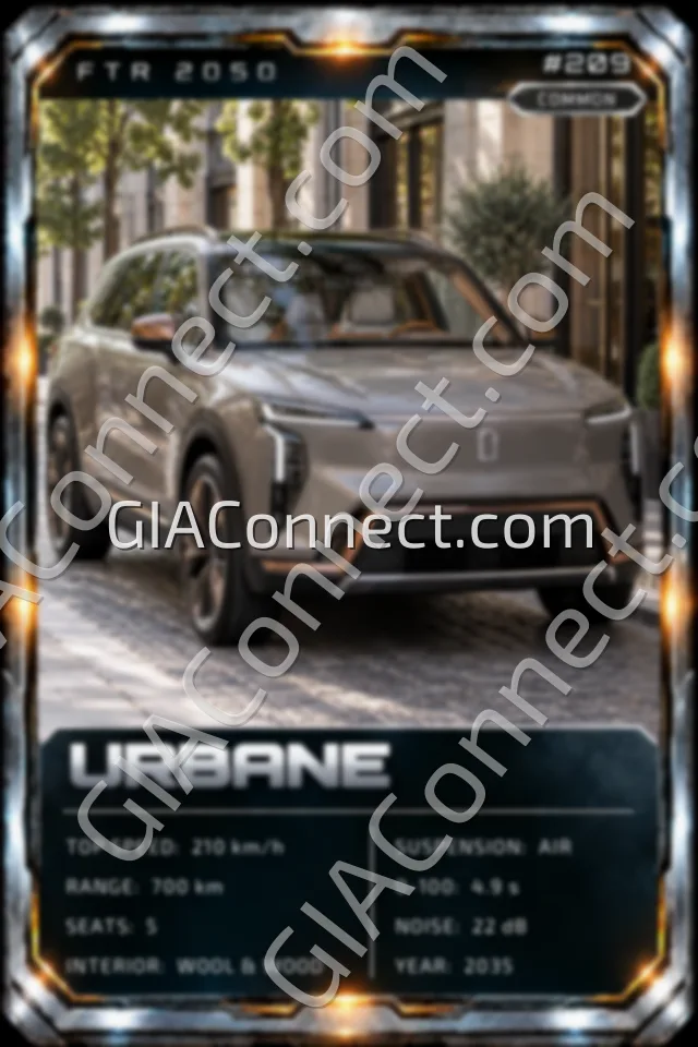 URBANE – vehicul futurist FTR 2050, cartonaș digital de colecție