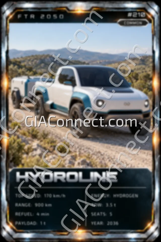 HYDROLINE – vehicul futurist FTR 2050, cartonaș digital de colecție