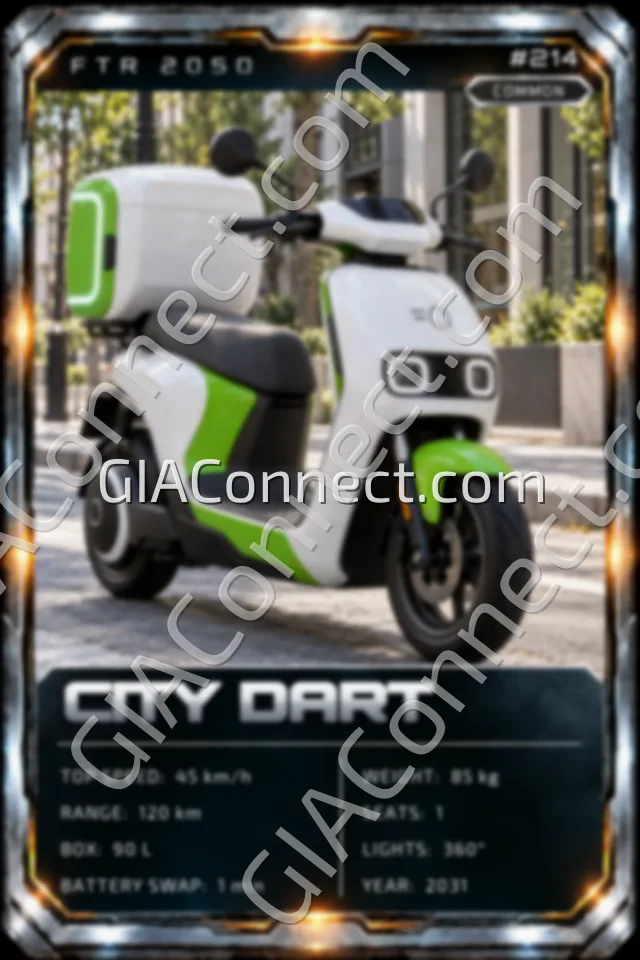 CITY DART – vehicul futurist FTR 2050, cartonaș digital de colecție