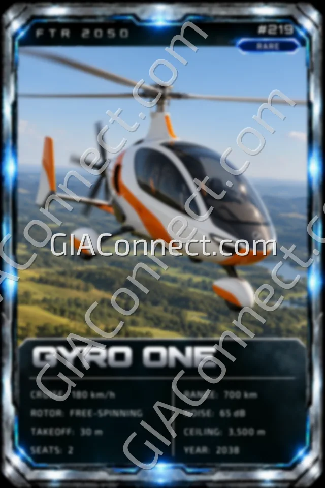 GYRO ONE – vehicul futurist FTR 2050, cartonaș digital de colecție