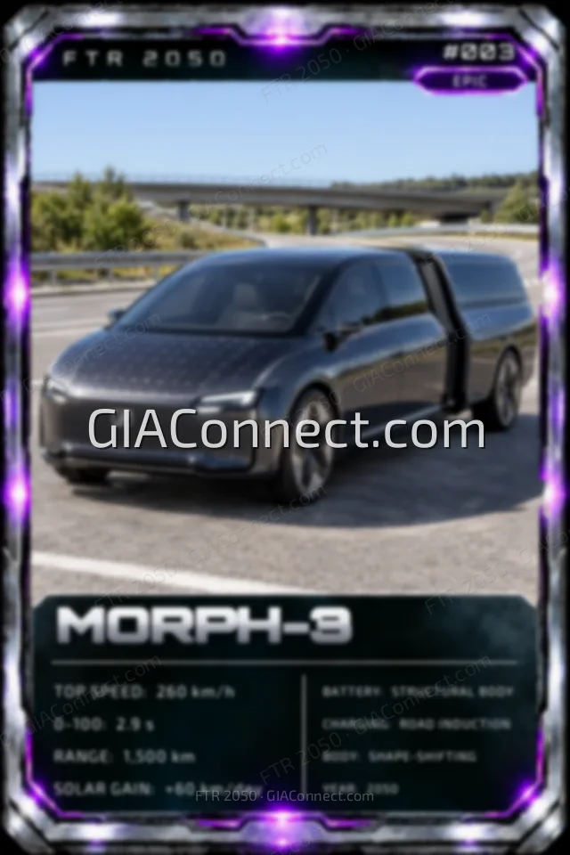 MORPH-3 – vehicul futurist FTR 2050, cartonaș digital de colecție