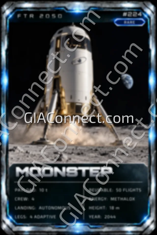 MOONSTEP – vehicul futurist FTR 2050, cartonaș digital de colecție