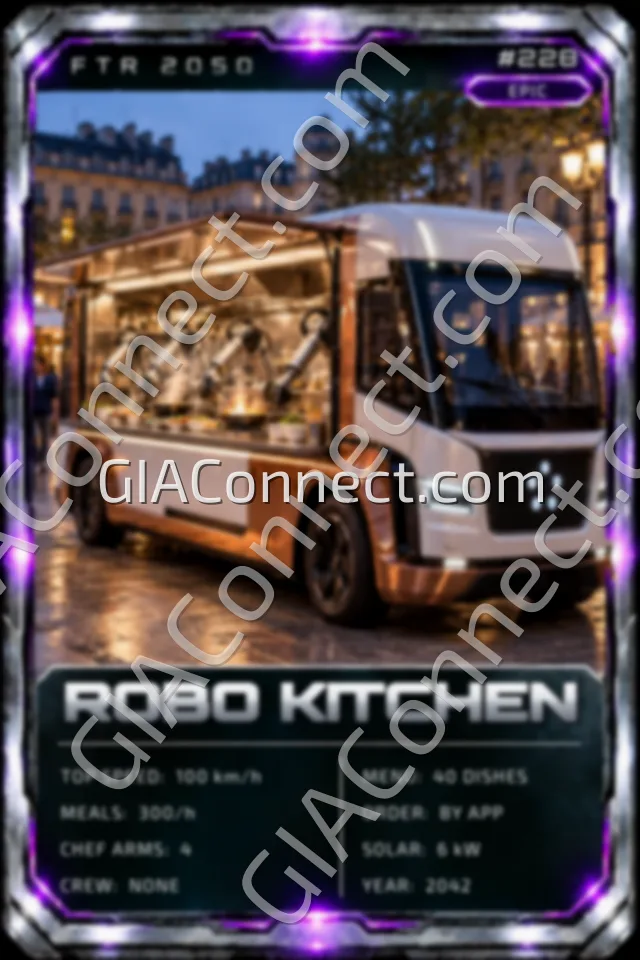 ROBO KITCHEN – vehicul futurist FTR 2050, cartonaș digital de colecție