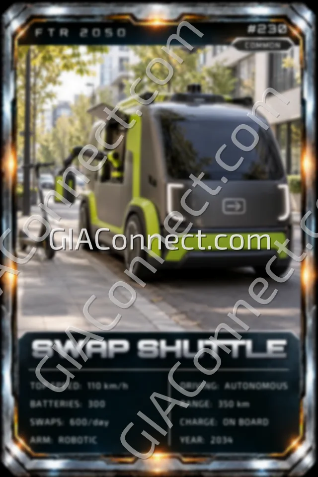 SWAP SHUTTLE – vehicul futurist FTR 2050, cartonaș digital de colecție
