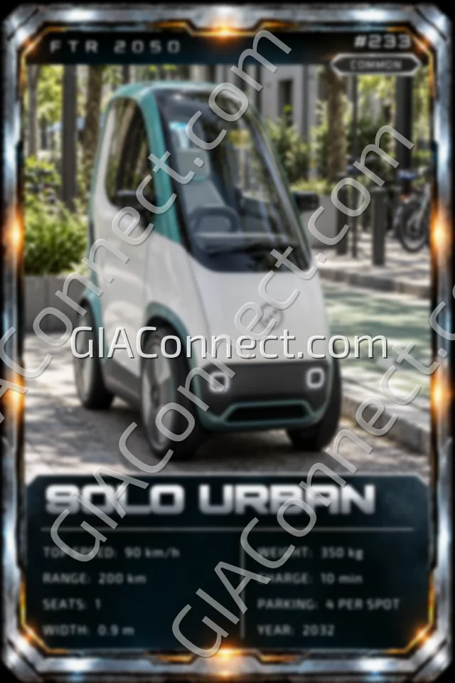 SOLO URBAN – vehicul futurist FTR 2050, cartonaș digital de colecție