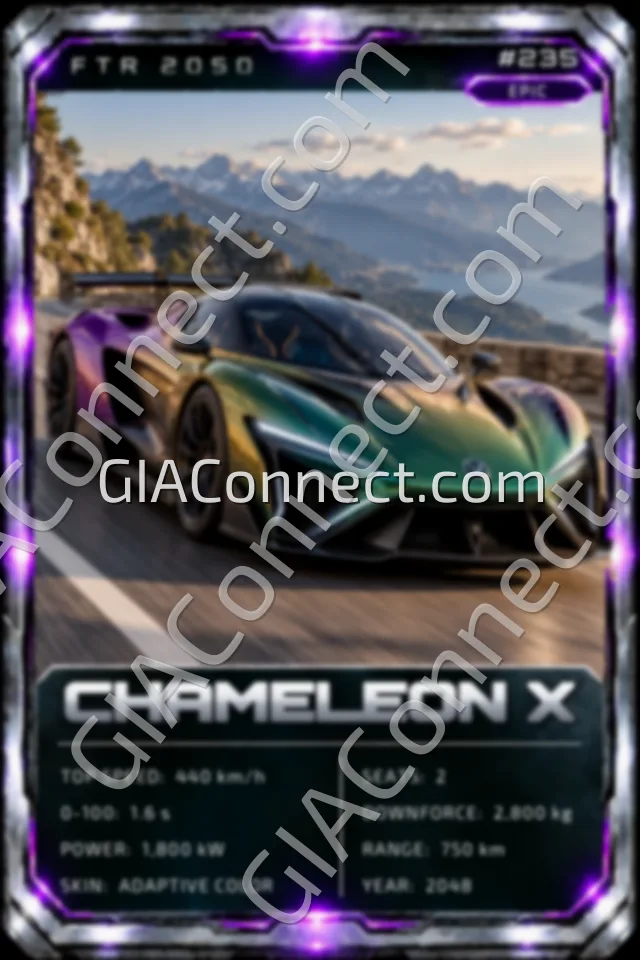 CHAMELEON X – vehicul futurist FTR 2050, cartonaș digital de colecție