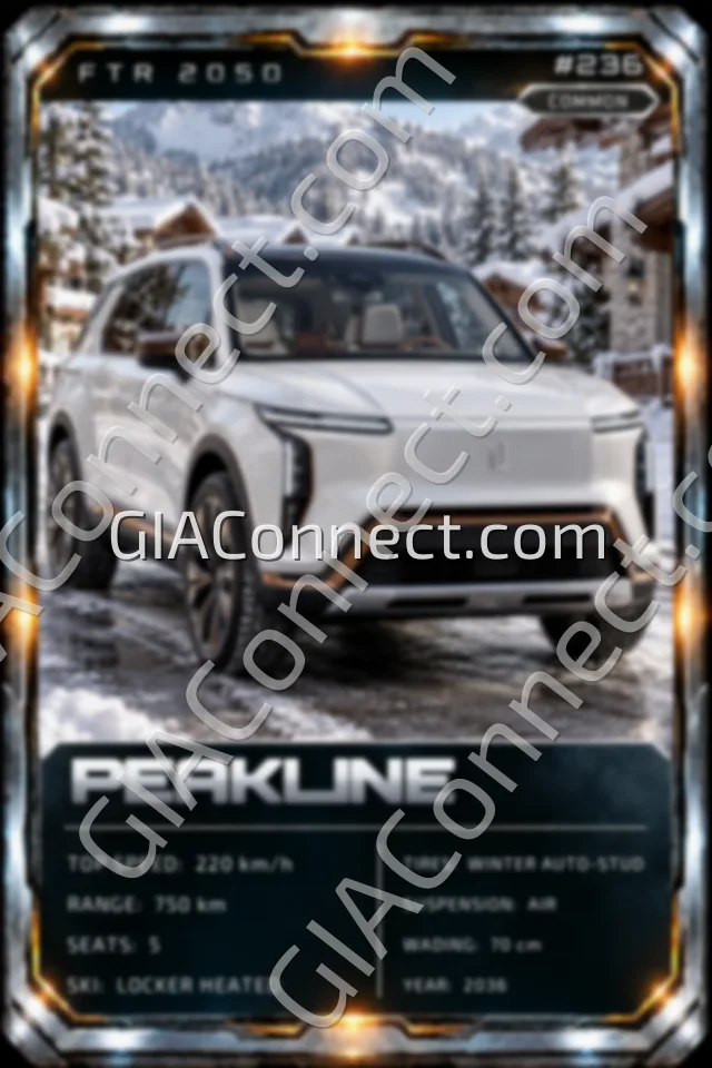 PEAKLINE – vehicul futurist FTR 2050, cartonaș digital de colecție