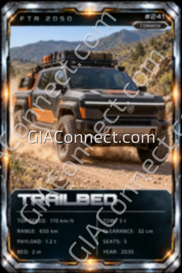 TRAILBED – vehicul futurist FTR 2050, cartonaș digital de colecție