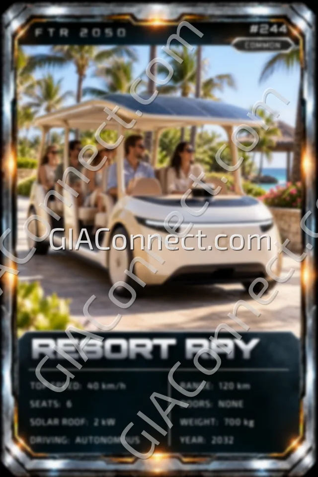 RESORT RAY – vehicul futurist FTR 2050, cartonaș digital de colecție
