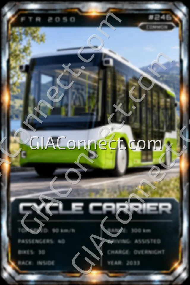CYCLE CARRIER – vehicul futurist FTR 2050, cartonaș digital de colecție