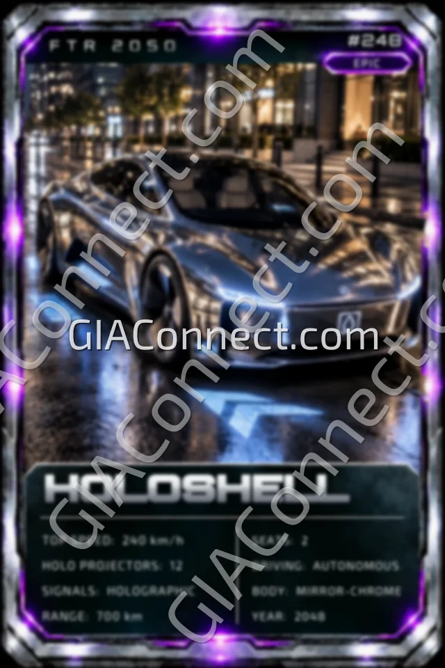 HOLOSHELL – vehicul futurist FTR 2050, cartonaș digital de colecție