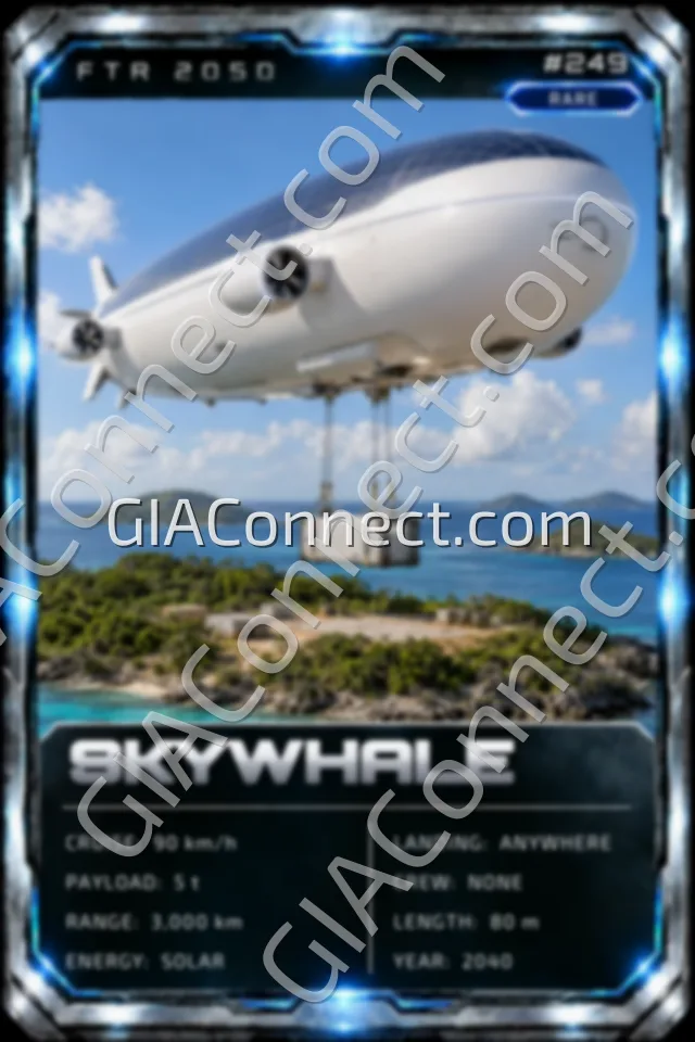 SKYWHALE – vehicul futurist FTR 2050, cartonaș digital de colecție