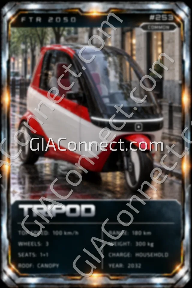 TRIPOD – vehicul futurist FTR 2050, cartonaș digital de colecție