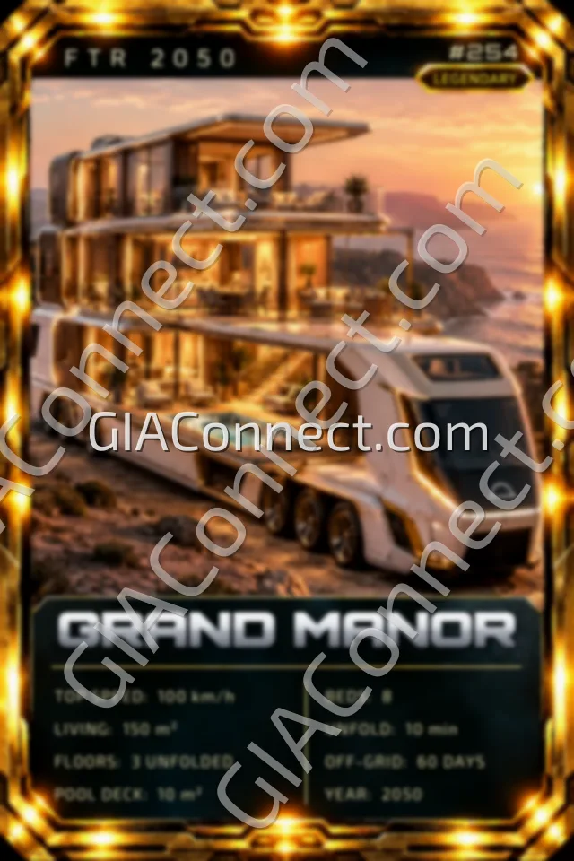 GRAND MANOR – vehicul futurist FTR 2050, cartonaș digital de colecție