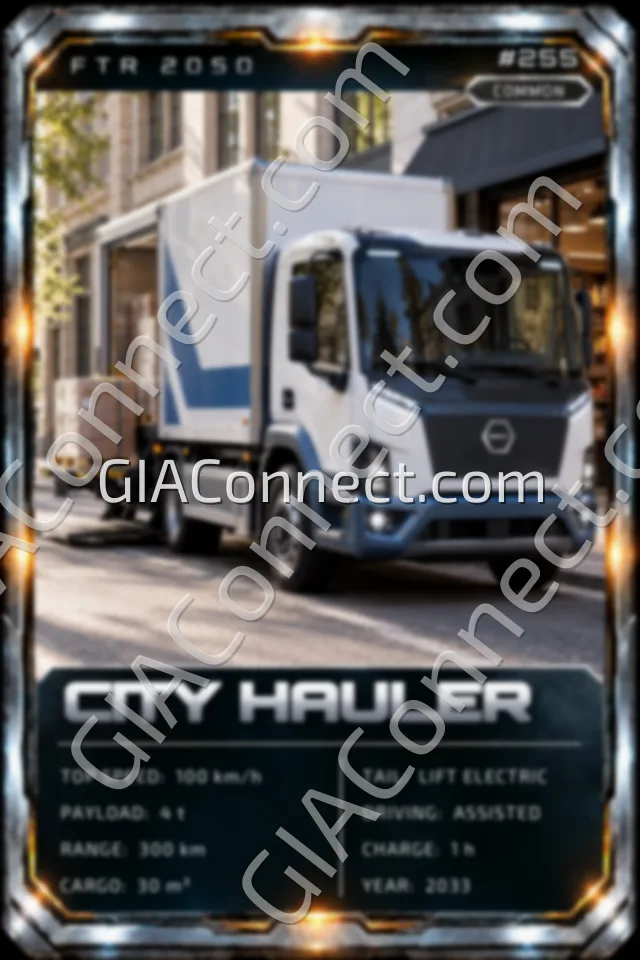 CITY HAULER – vehicul futurist FTR 2050, cartonaș digital de colecție