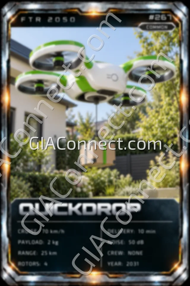 QUICKDROP – vehicul futurist FTR 2050, cartonaș digital de colecție