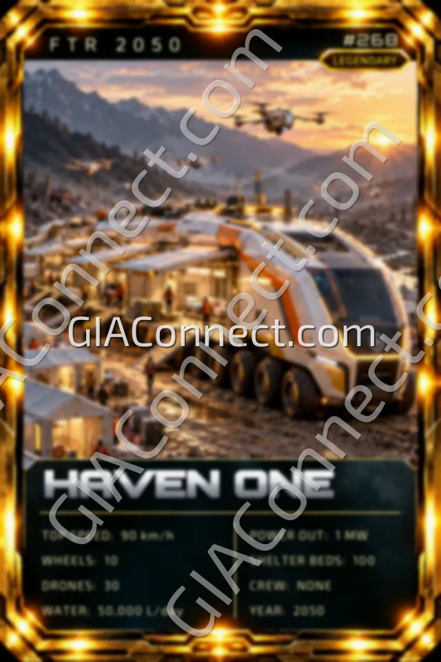 HAVEN ONE – vehicul futurist FTR 2050, cartonaș digital de colecție