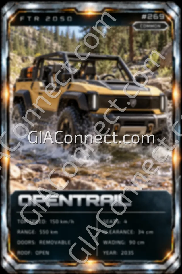 OPENTRAIL – vehicul futurist FTR 2050, cartonaș digital de colecție