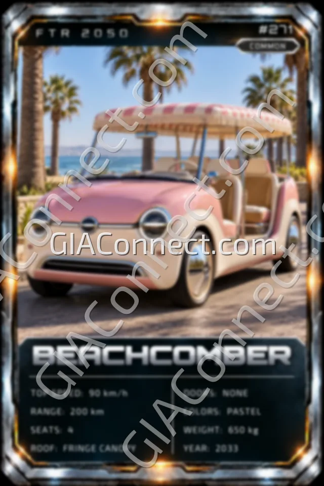 BEACHCOMBER – vehicul futurist FTR 2050, cartonaș digital de colecție