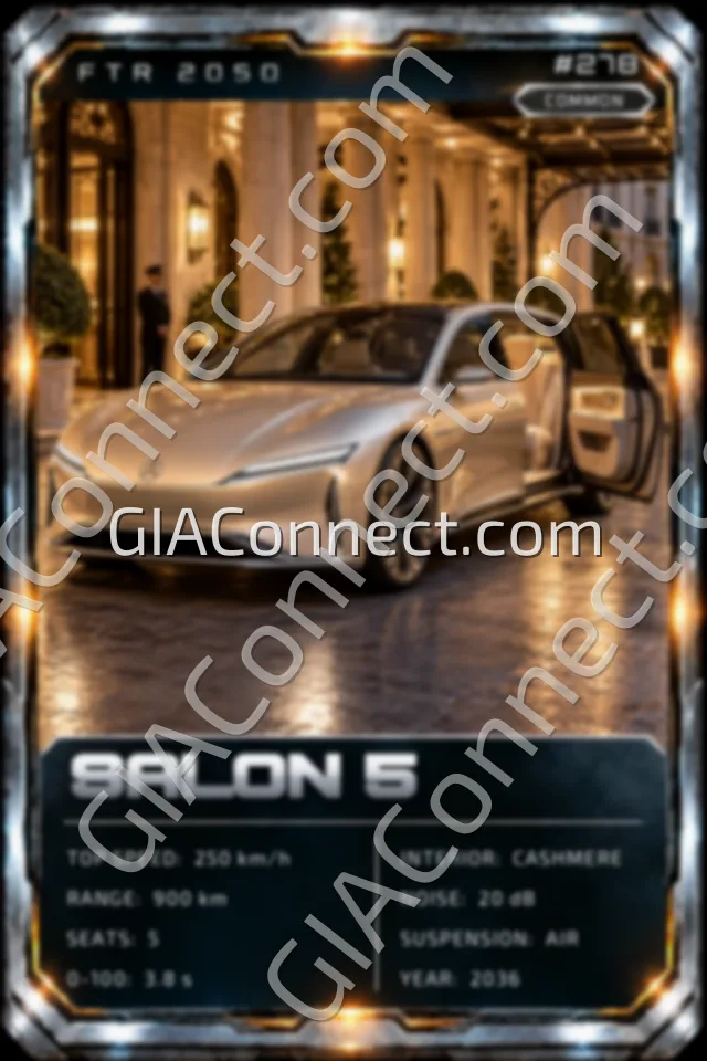 SALON 5 – vehicul futurist FTR 2050, cartonaș digital de colecție