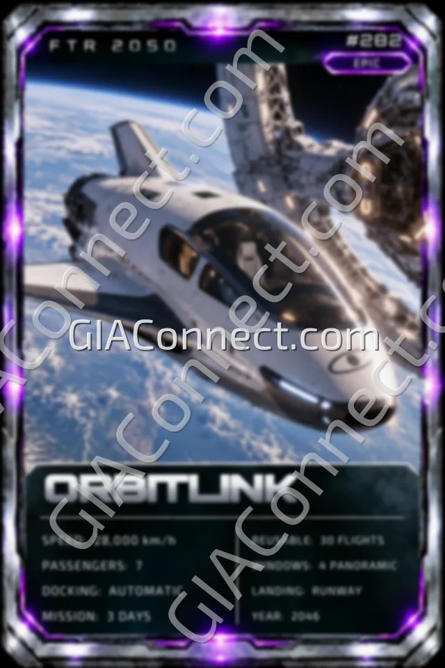 ORBITLINK – vehicul futurist FTR 2050, cartonaș digital de colecție