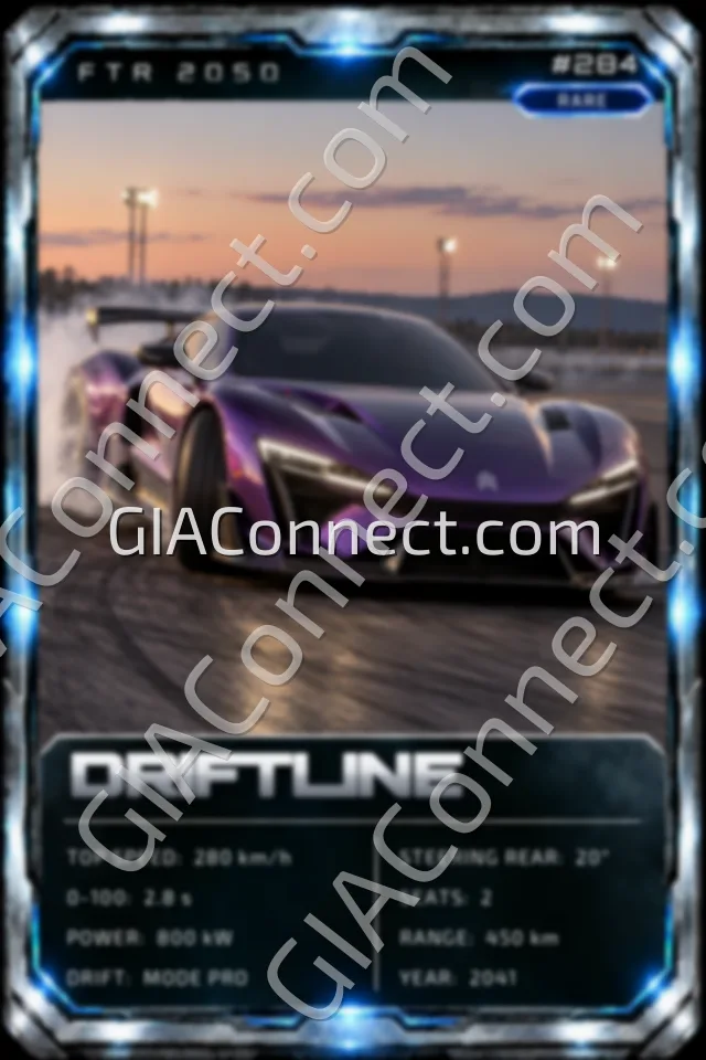 DRIFTLINE – vehicul futurist FTR 2050, cartonaș digital de colecție