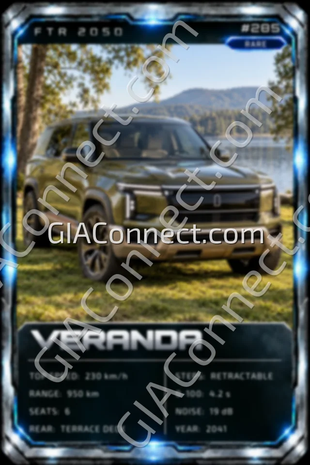 VERANDA – vehicul futurist FTR 2050, cartonaș digital de colecție