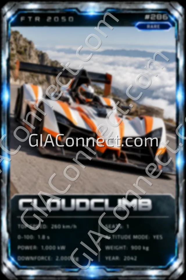 CLOUDCLIMB – vehicul futurist FTR 2050, cartonaș digital de colecție