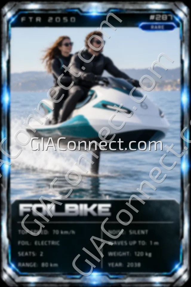 FOILBIKE – vehicul futurist FTR 2050, cartonaș digital de colecție