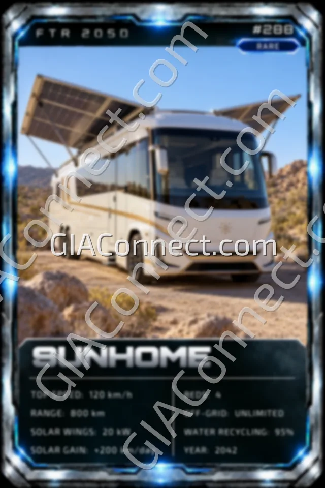 SUNHOME – vehicul futurist FTR 2050, cartonaș digital de colecție