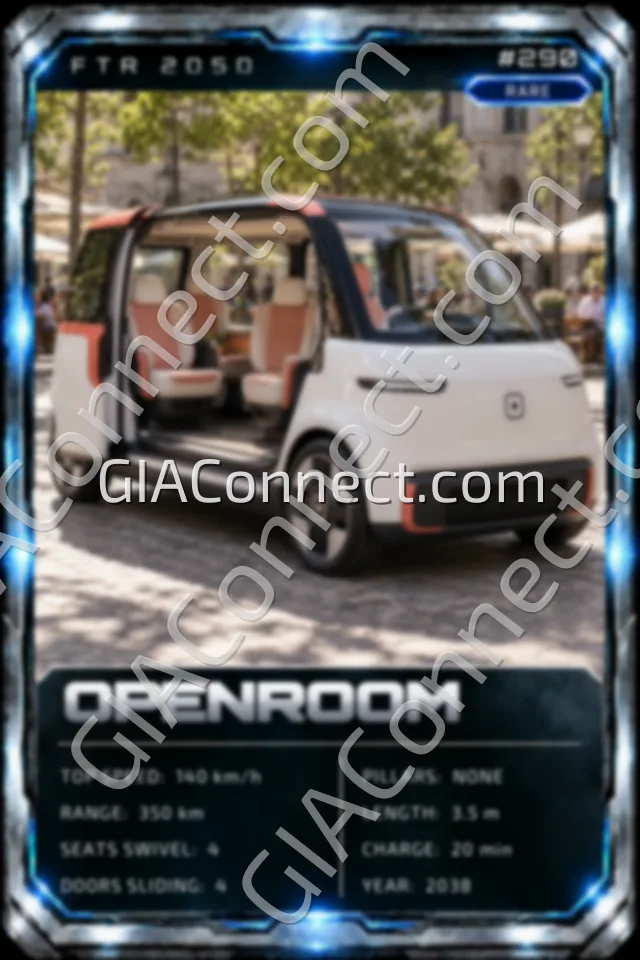 OPENROOM – vehicul futurist FTR 2050, cartonaș digital de colecție